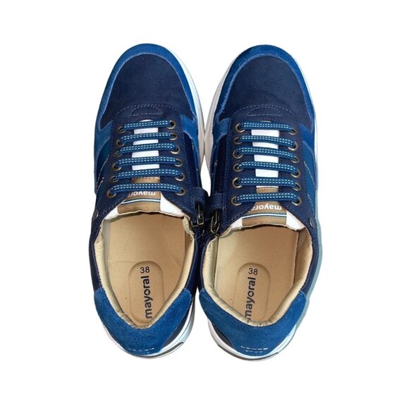 Mayoral Women's  Blue And Black Lace-Up Sneakers Sz 38 - Picture 7 of 12